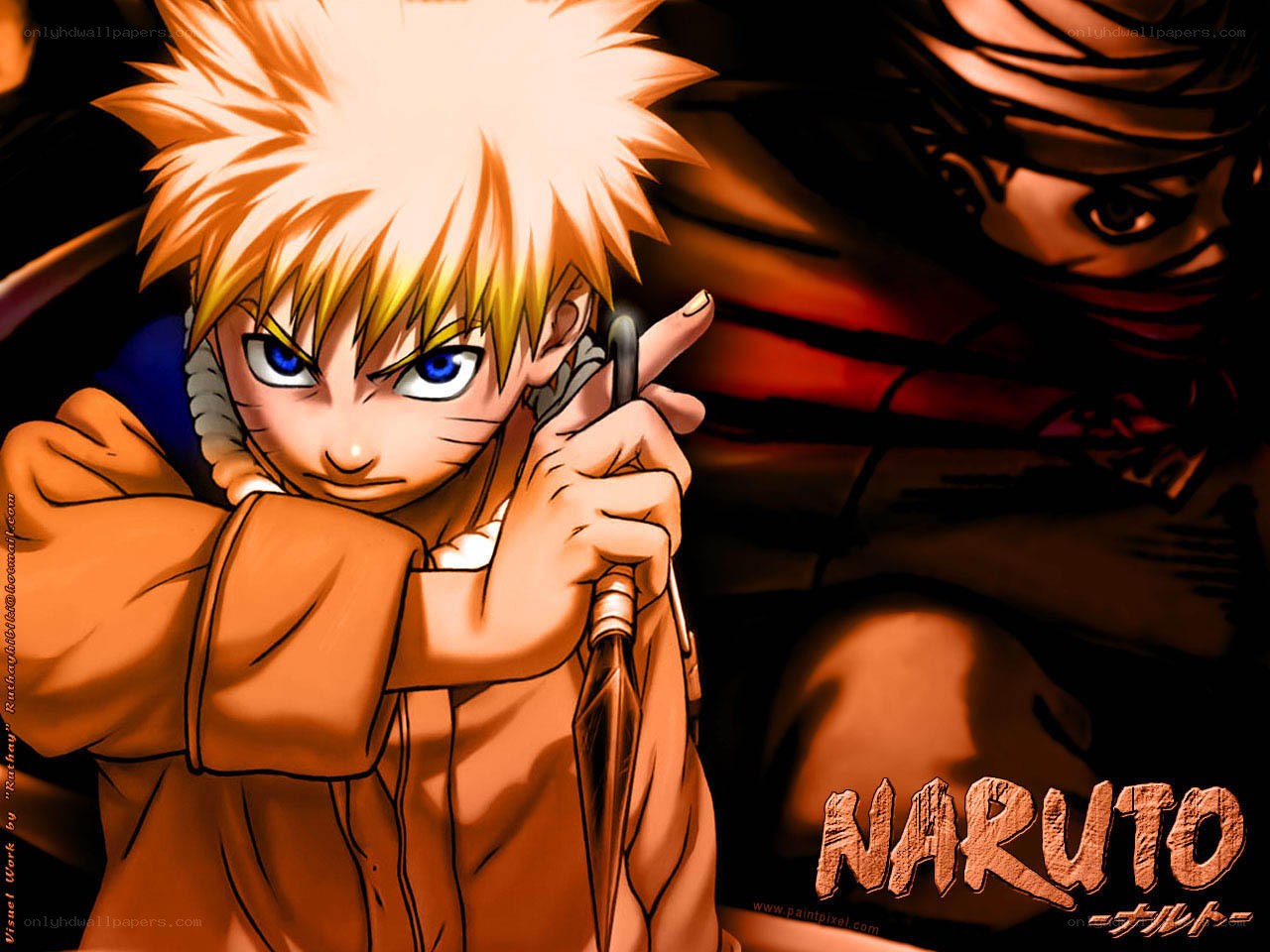 Naruto with kunai