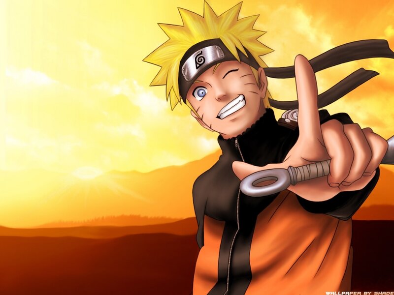 Naruto with kunai
