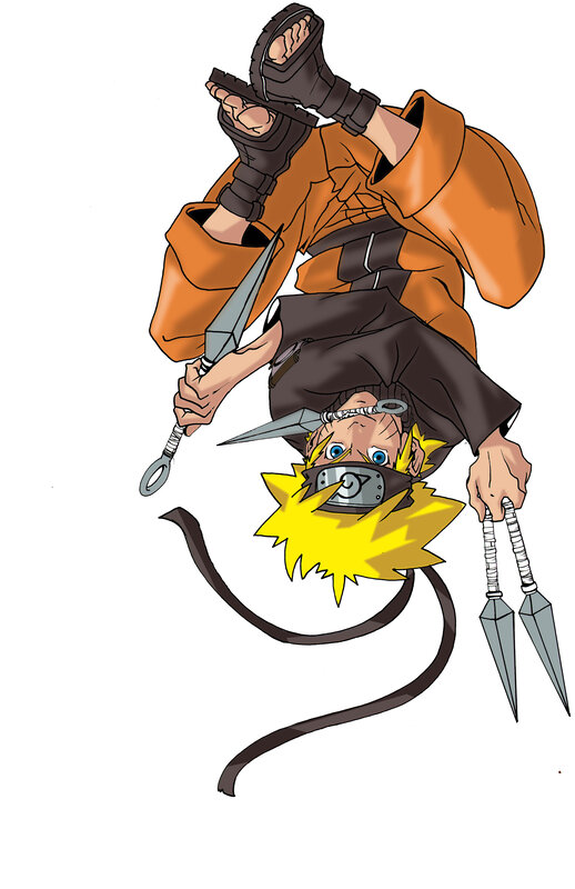 Naruto with Kunai — Yellow