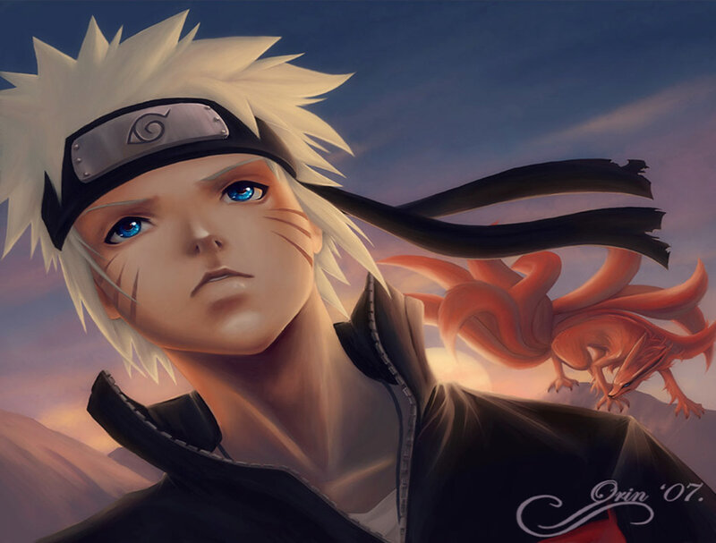 Naruto with Kurama artwork