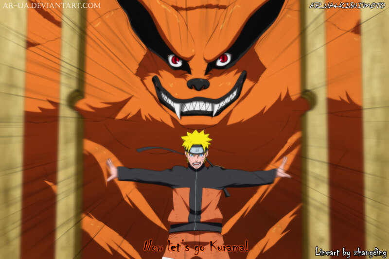 Naruto with Kurama — Orange, Dramatic