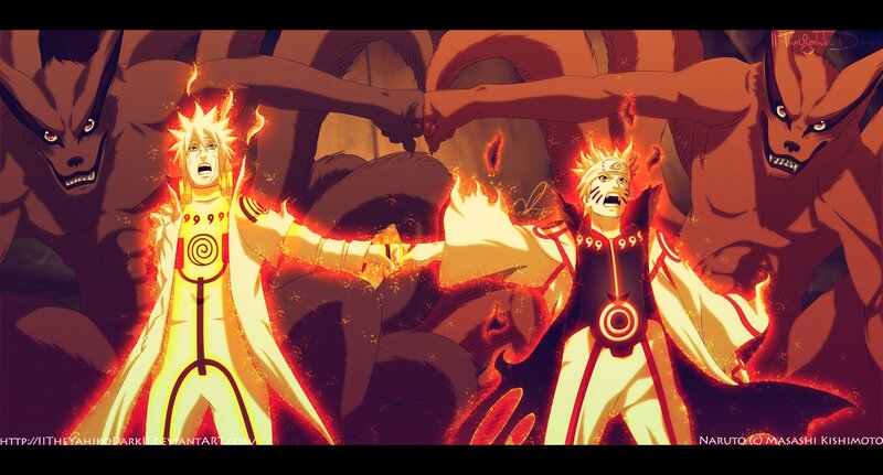 Naruto with Kurama — Red