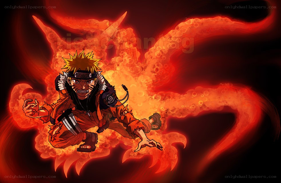 Naruto with Nine-Tails Chakra