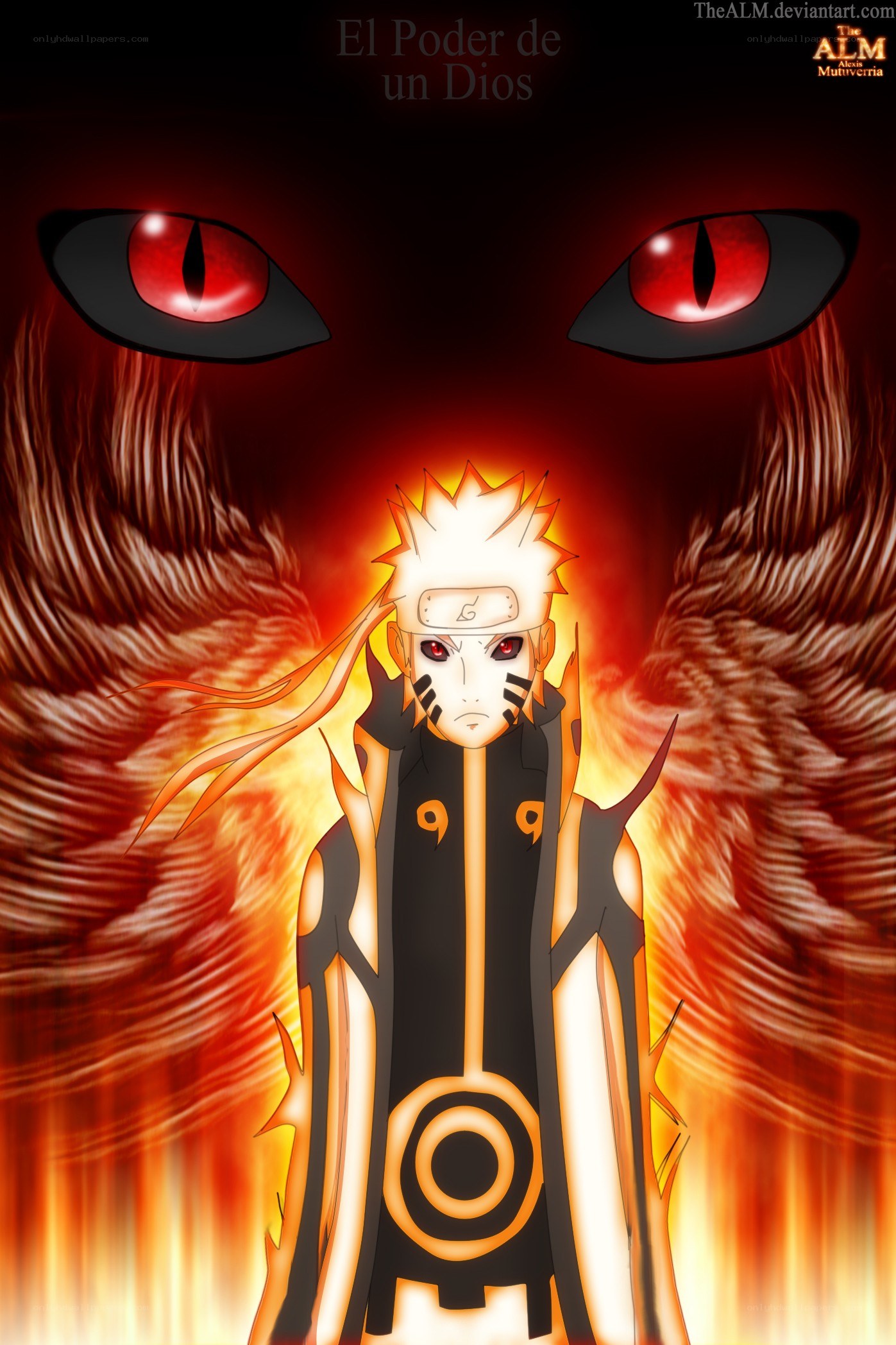 Naruto with Nine-Tails Power