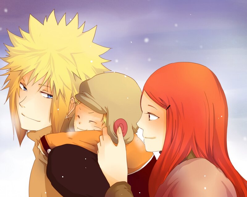 Naruto with Parents — Yellow, Peaceful