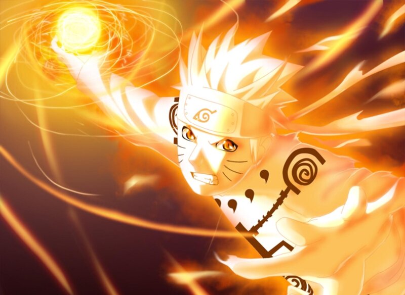 Naruto with Rasengan — Orange