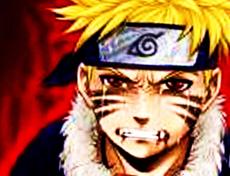 Naruto with red eyes