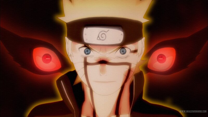 Naruto with Red Eyes — Black