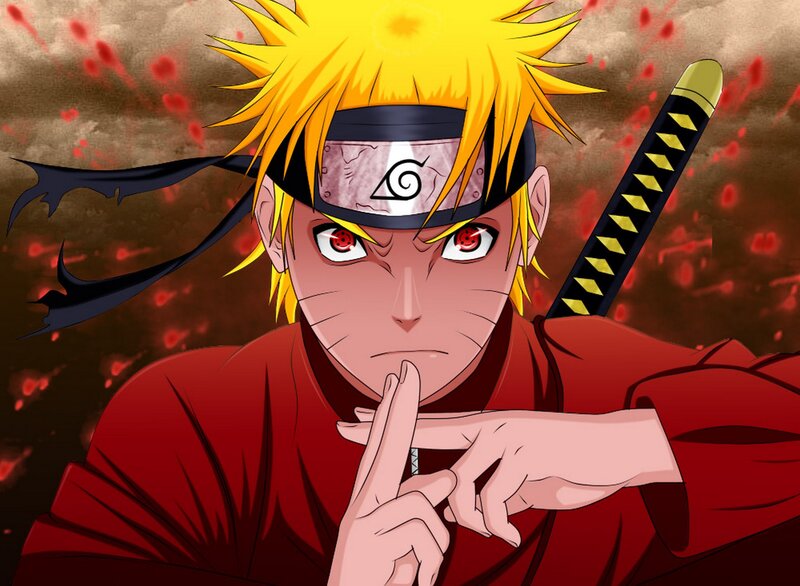 Naruto with Red Eyes — Dramatic