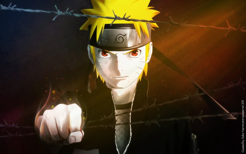 Naruto with Red Eyes — Yellow, Dramatic