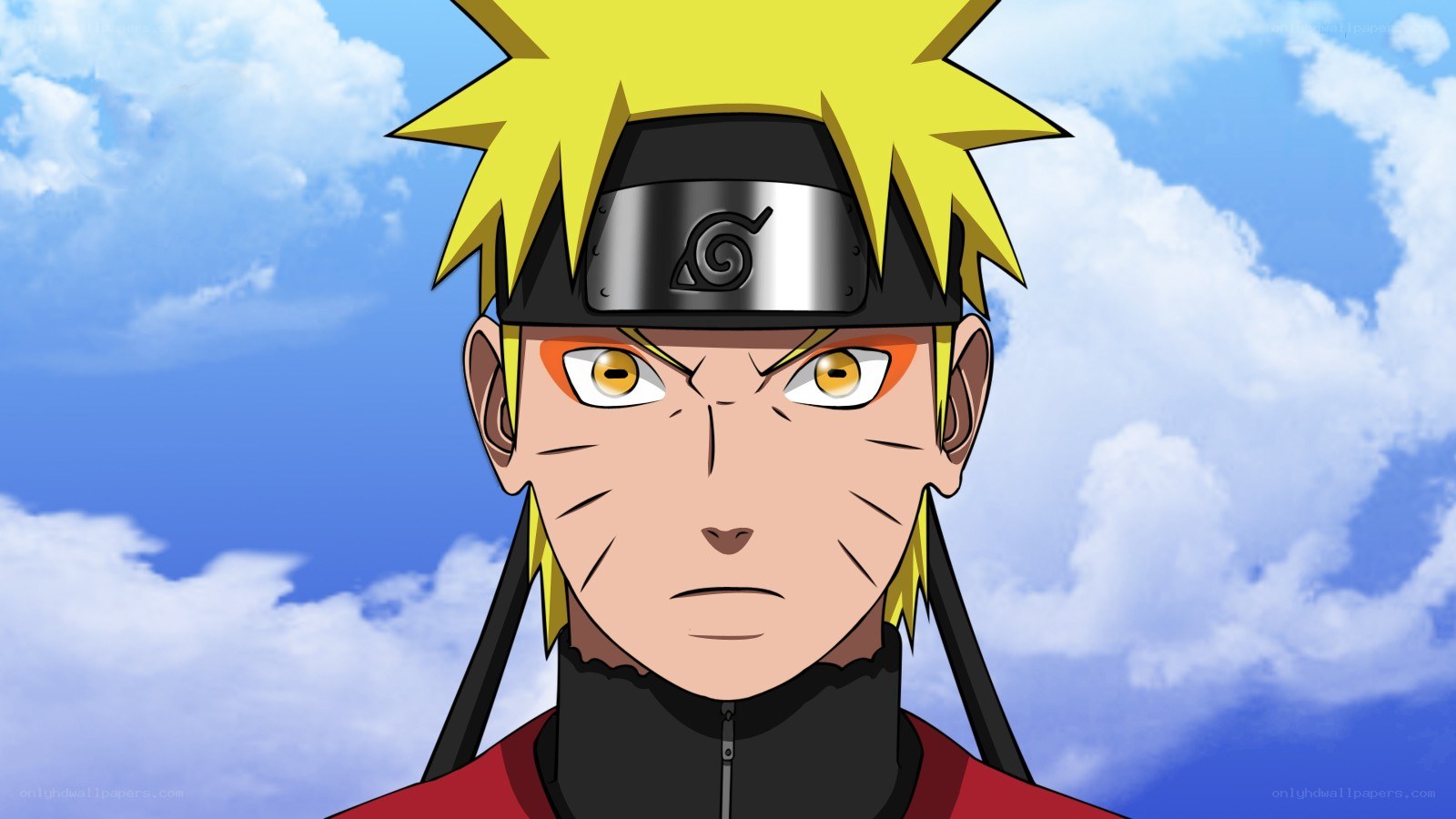Naruto with serious expression