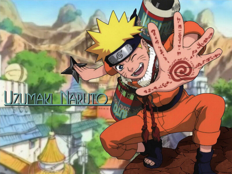 Naruto with Shuriken — Orange