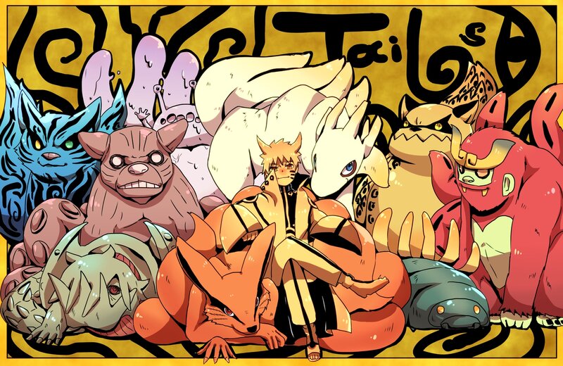 Naruto with Tailed Beasts