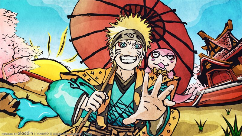 Naruto with toad companion
