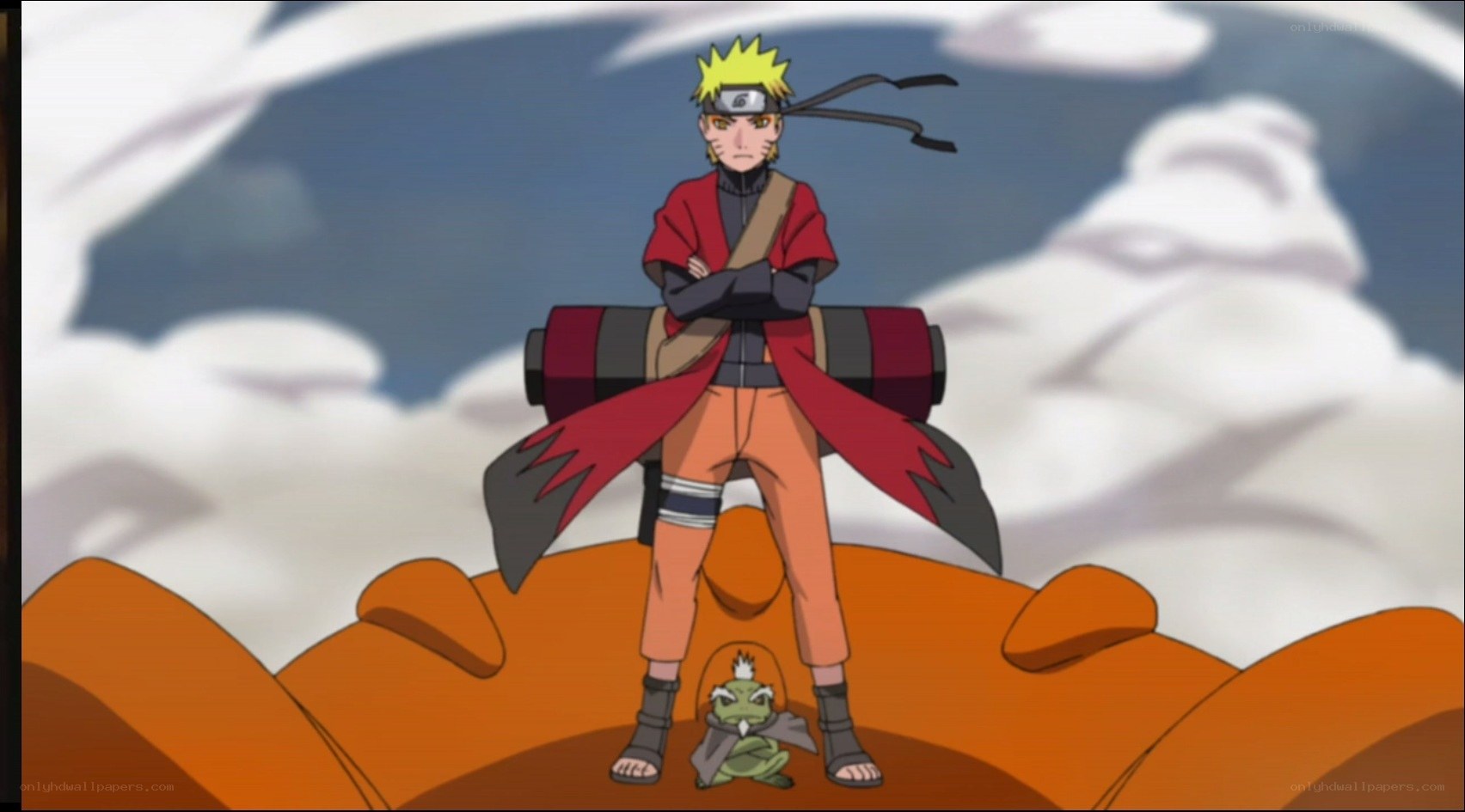Naruto with toad on hand