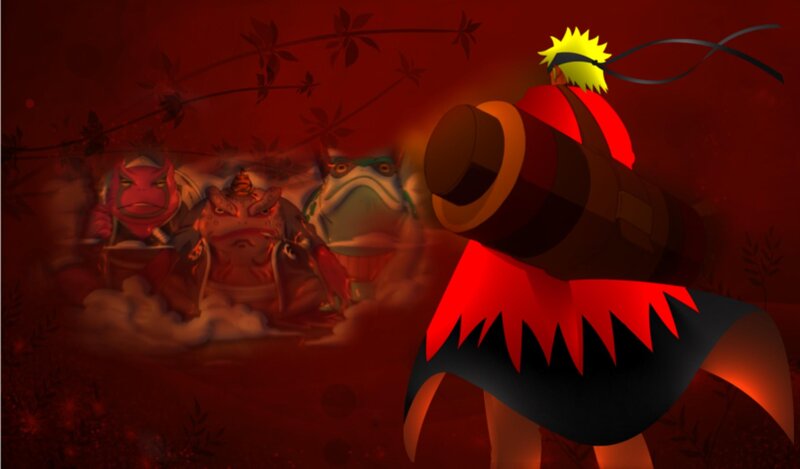 Naruto with Toads