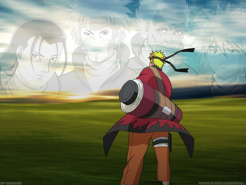 Naruto with village elders