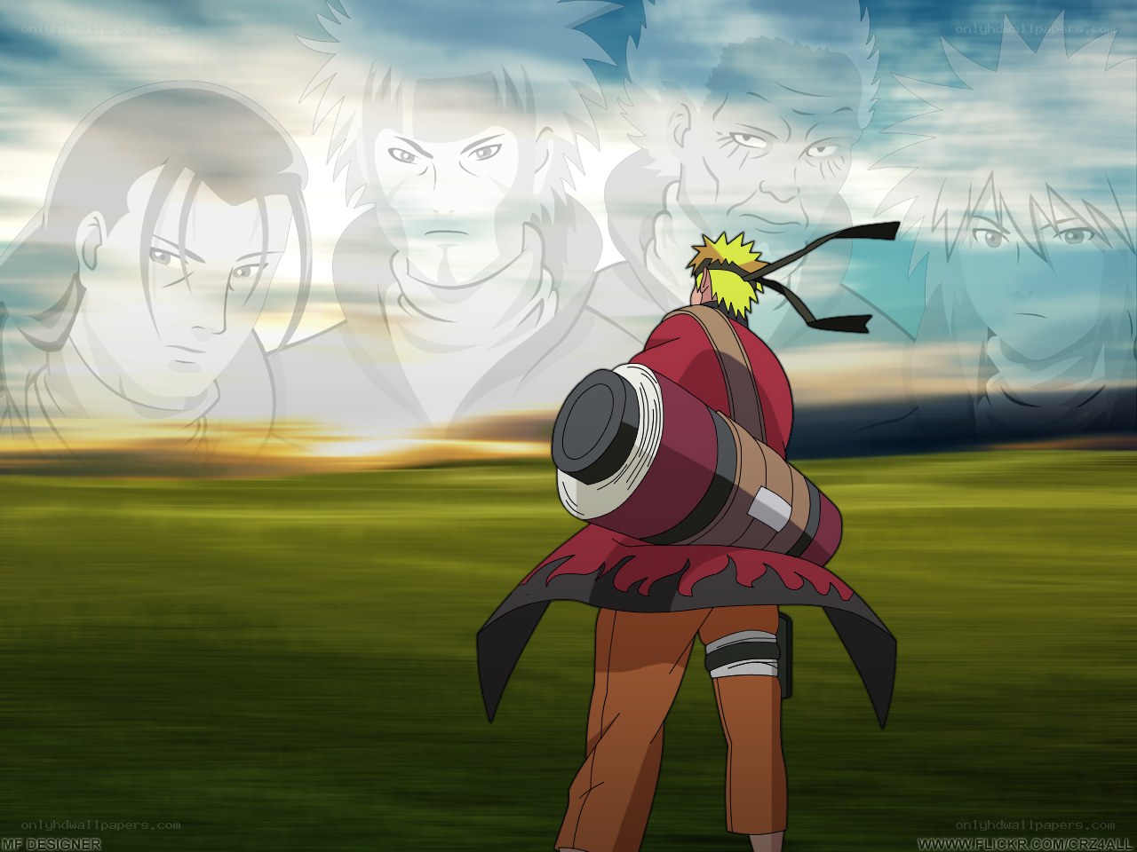 Naruto with village elders
