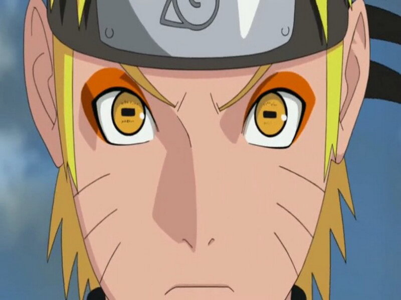 Naruto with yellow eyes