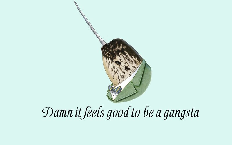 Narwhal in Suit — Light Blue