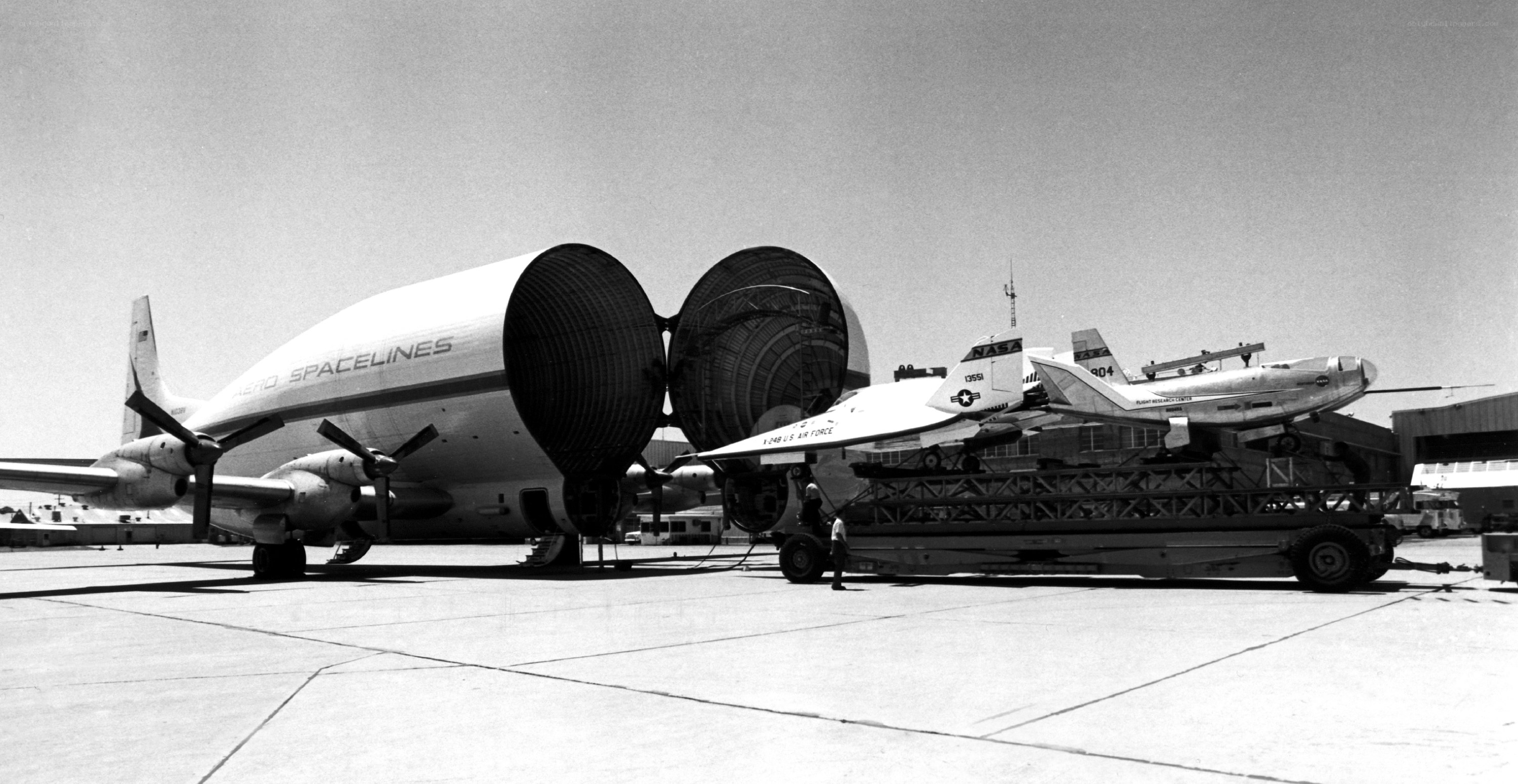 NASA aircraft being loaded