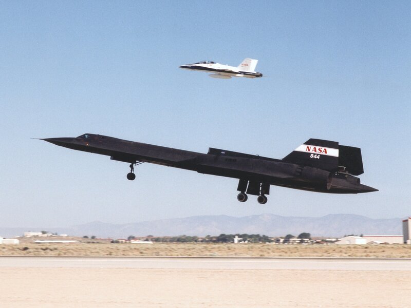 NASA aircraft in flight