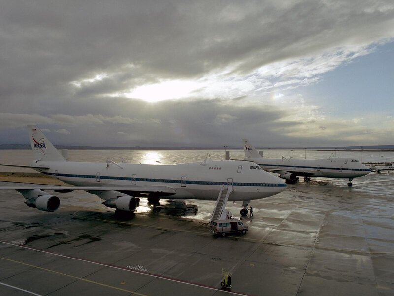NASA aircraft on tarmac