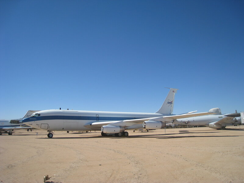 NASA Aircraft on Tarmac — Blue