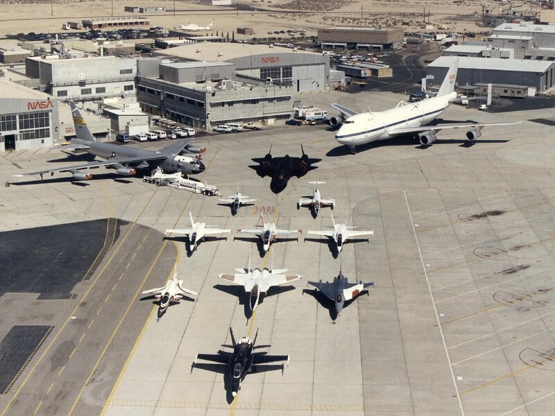 NASA aircraft on tarmac