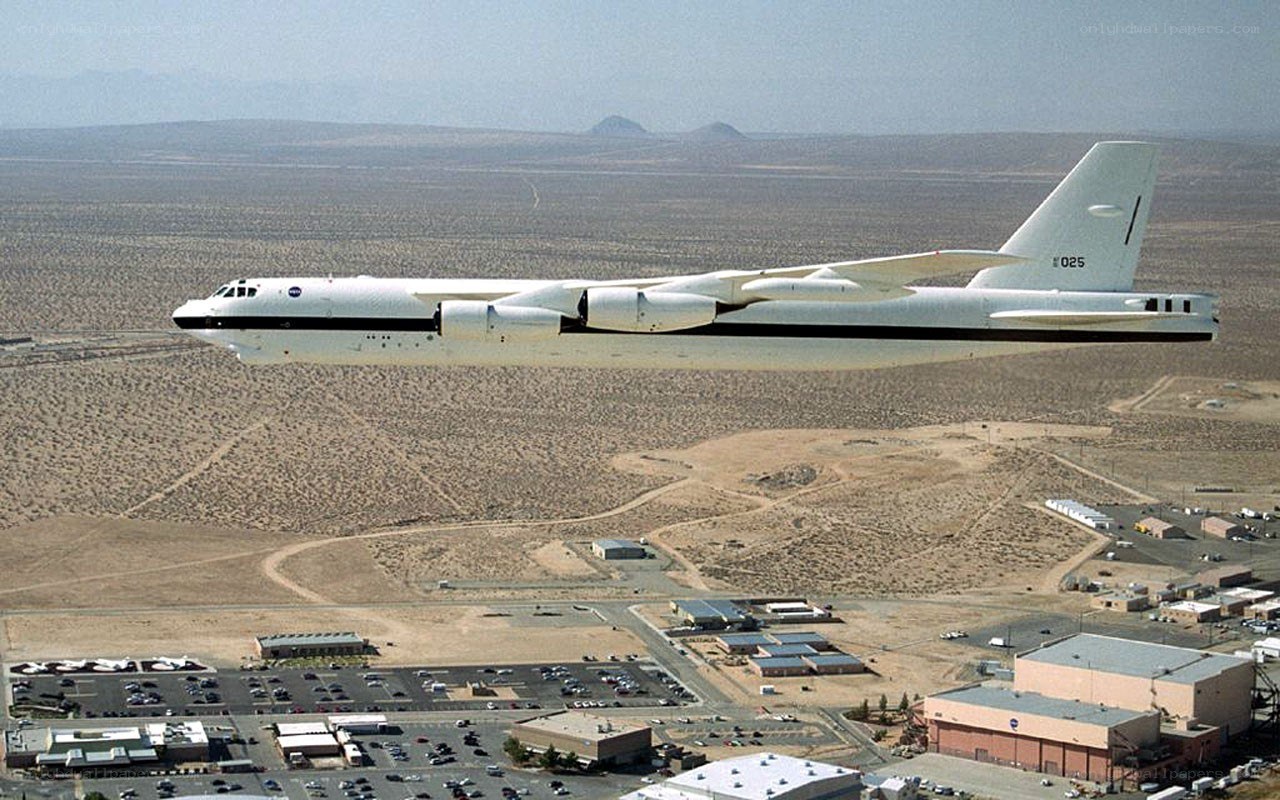 NASA aircraft over desert