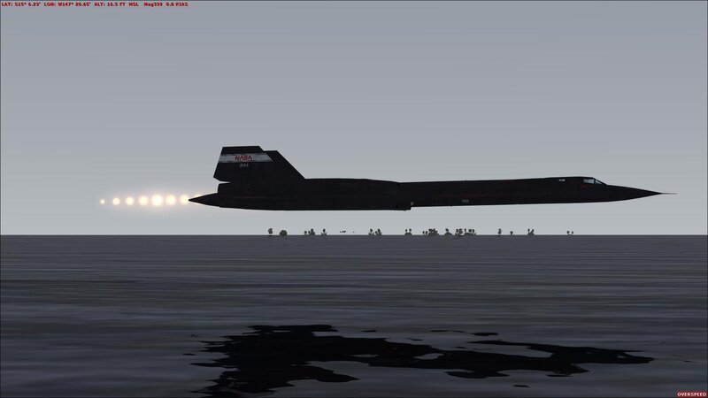 NASA aircraft over water