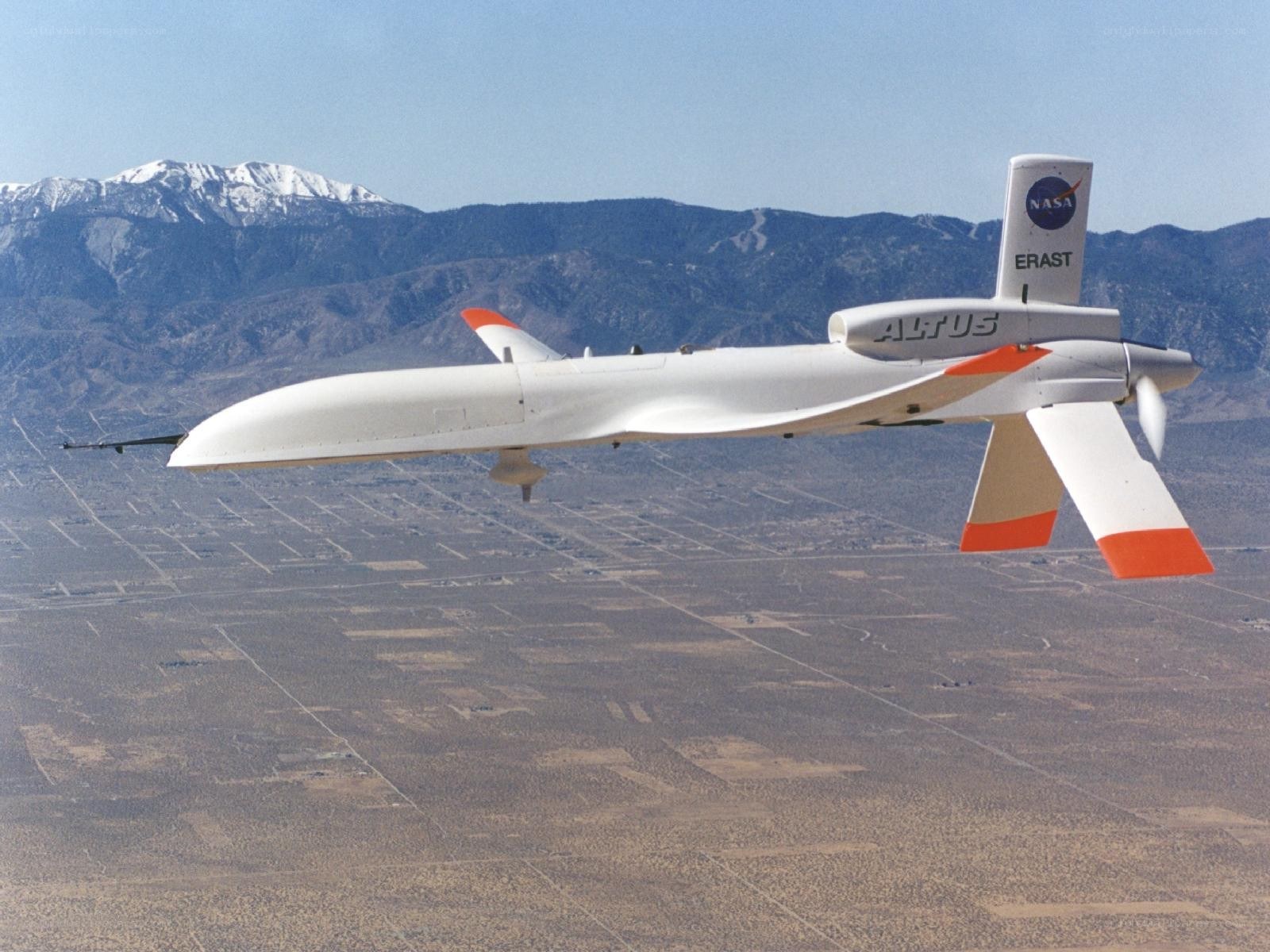 NASA Altus drone in flight