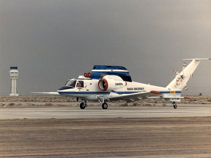 NASA experimental aircraft on runway