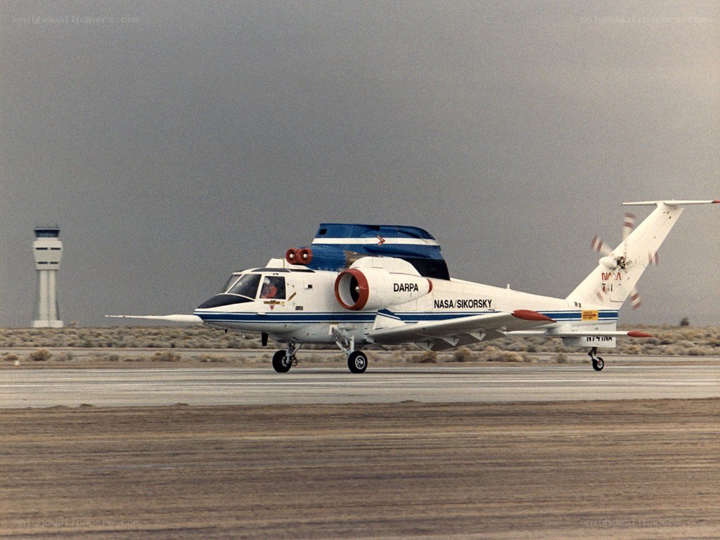 NASA experimental aircraft on runway