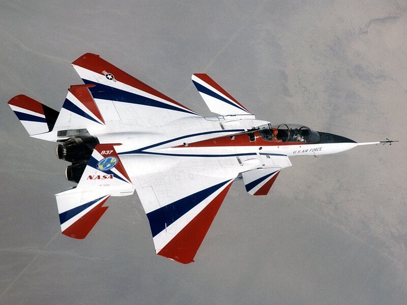 NASA F-15 fighter jet in flight