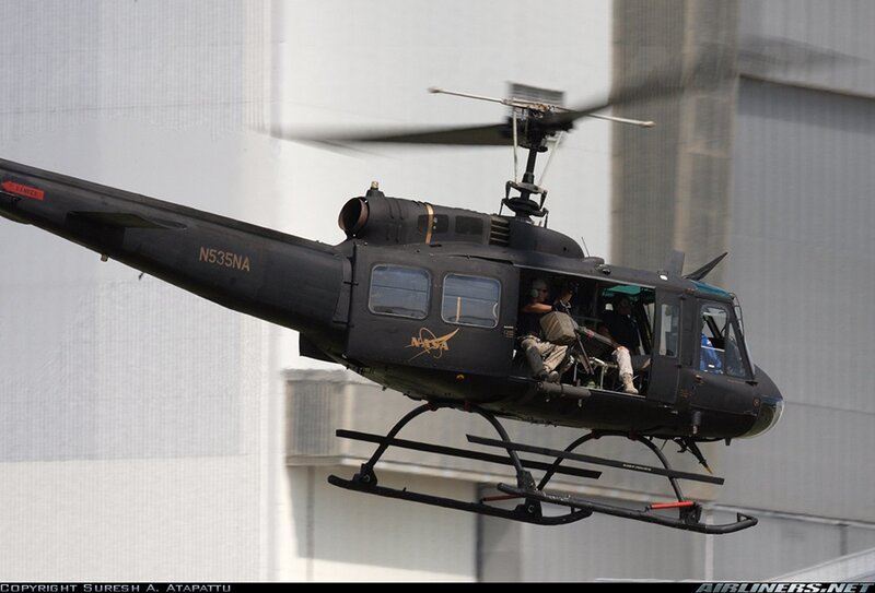 NASA helicopter in flight