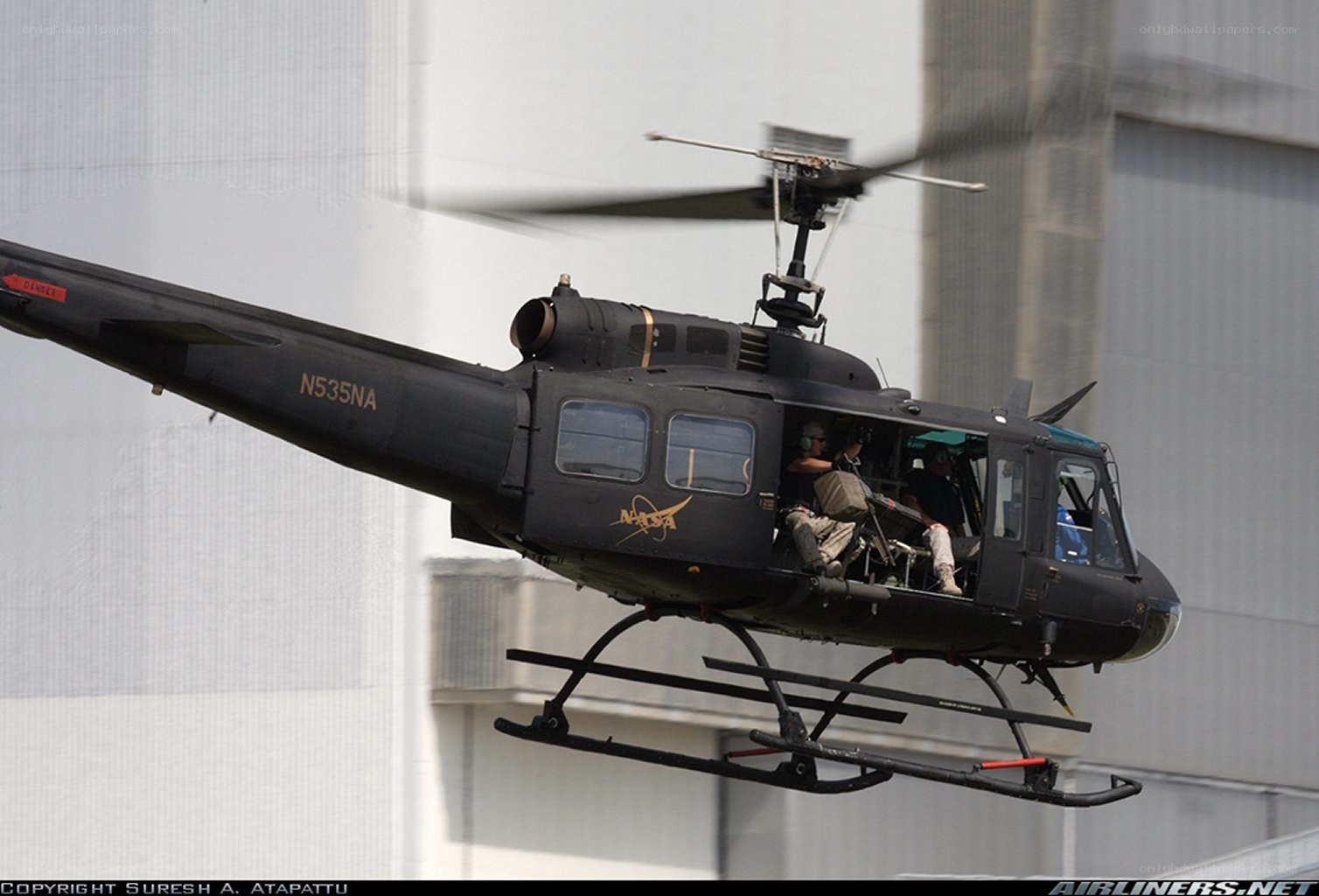 NASA helicopter in flight