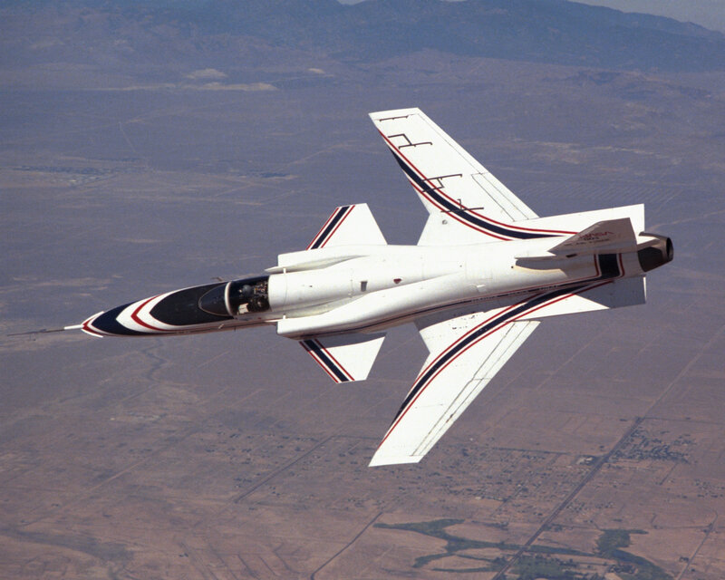 NASA jet in flight