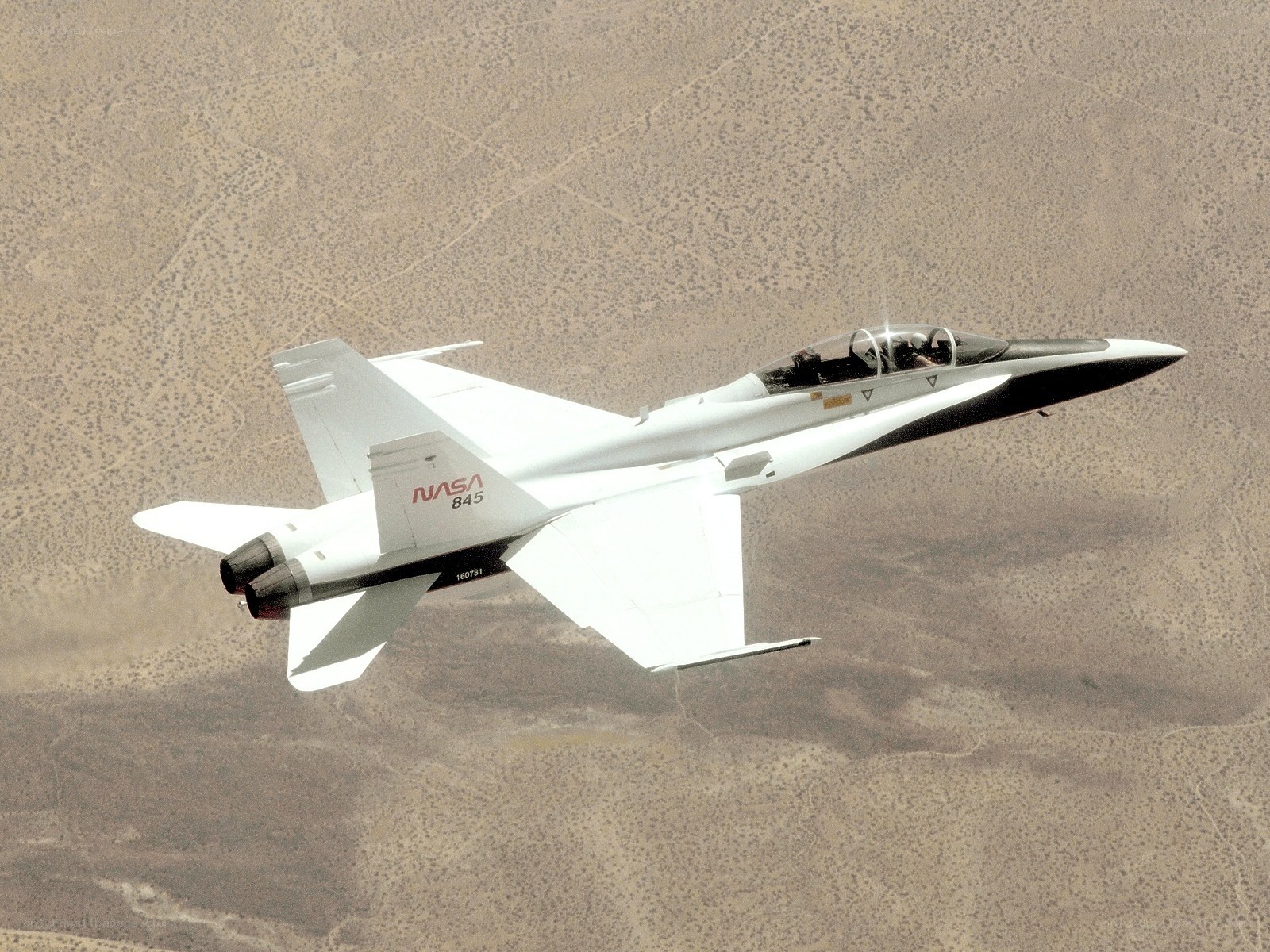 NASA jet in flight