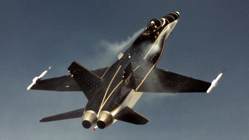 NASA jet in flight