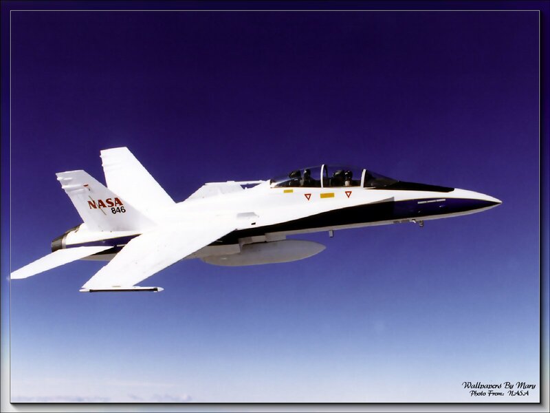 NASA Jet in Flight — Blue