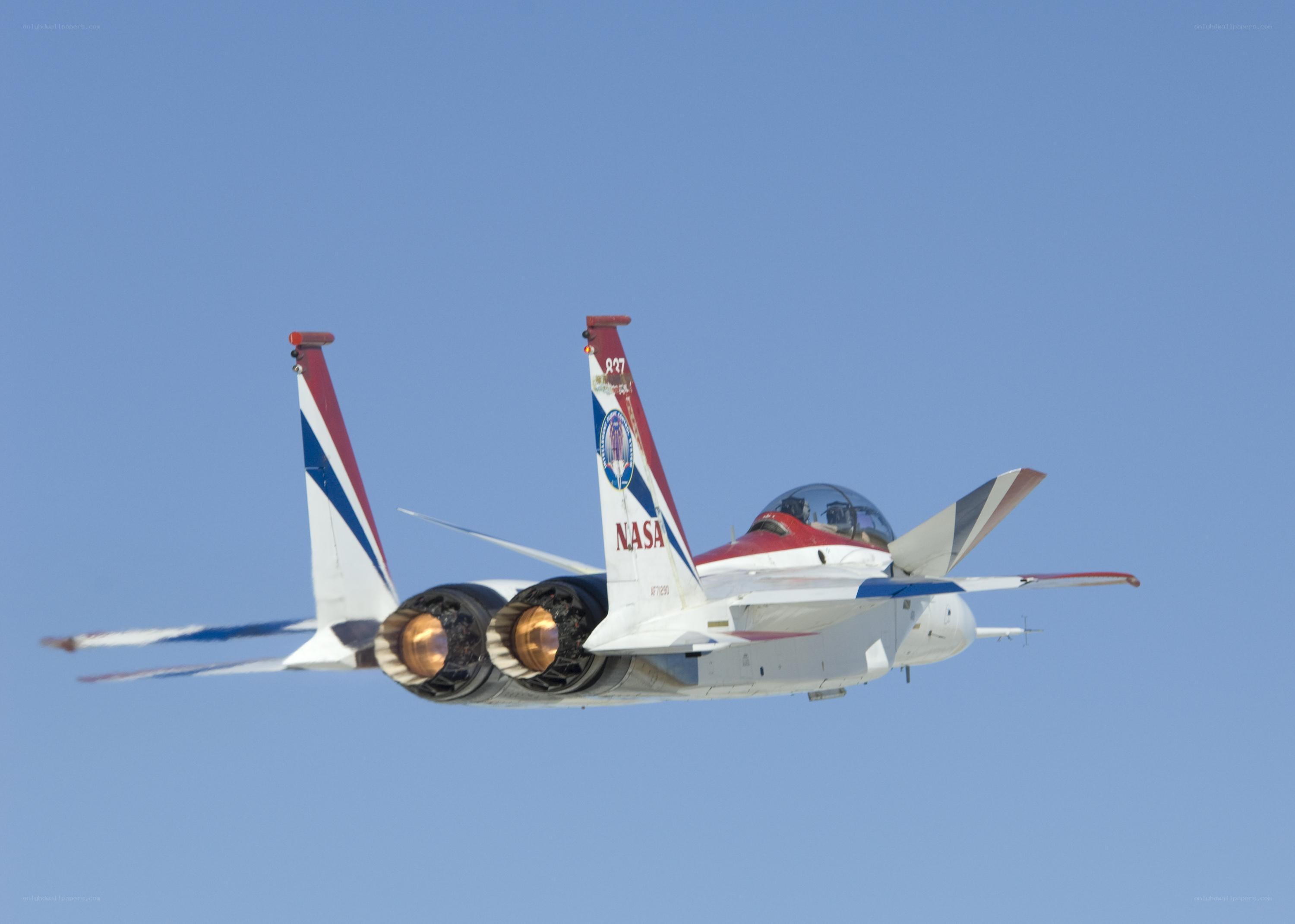 NASA jet in flight