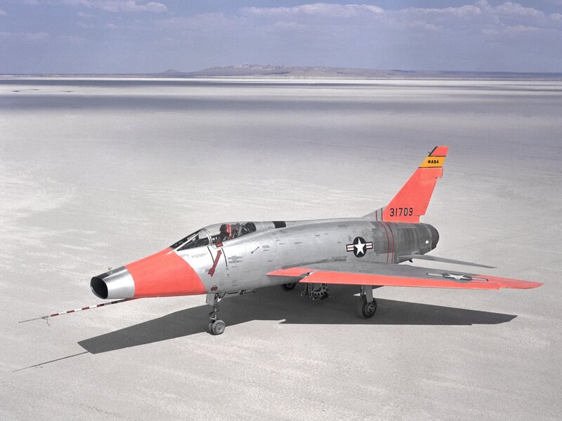 NASA jet on salt flat