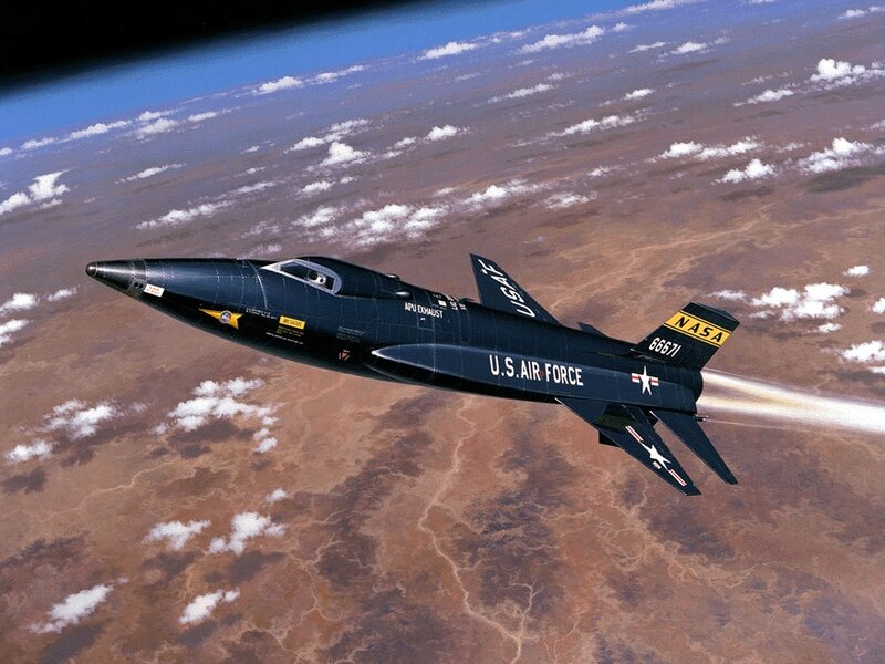 NASA jet over Earth