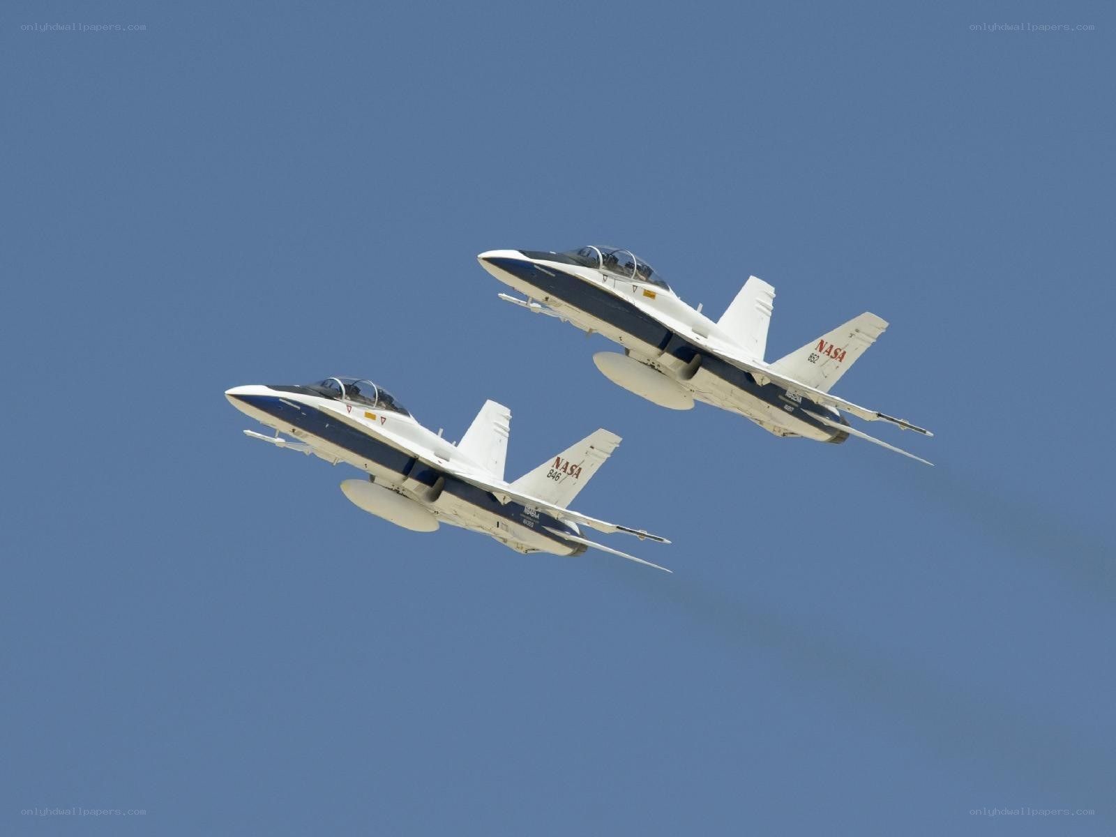 NASA jets in formation