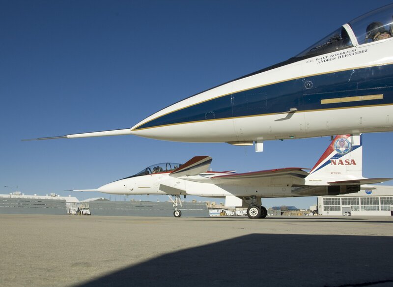 NASA jets on tarmac