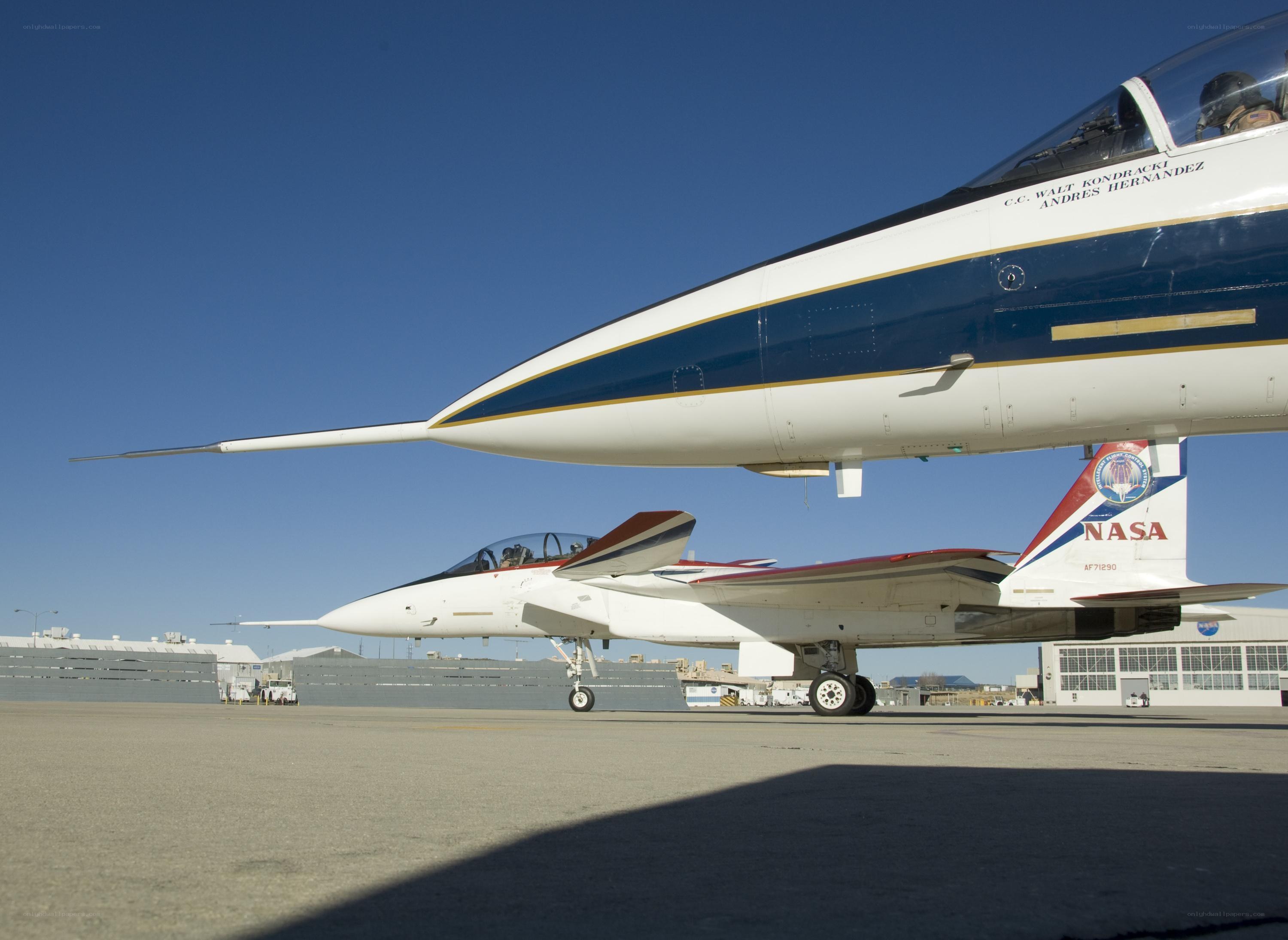 NASA jets on tarmac