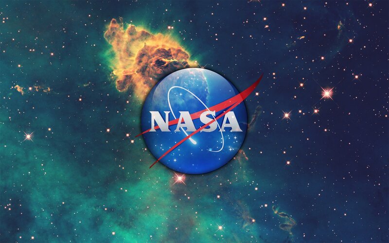 NASA logo in space