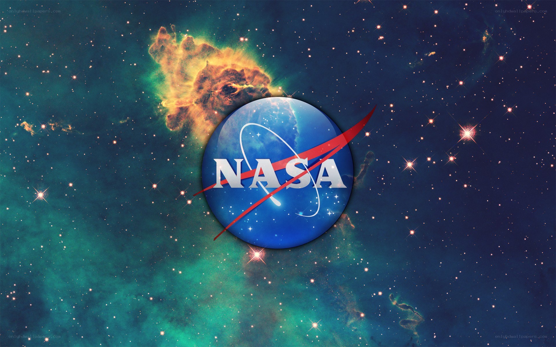 NASA logo in space