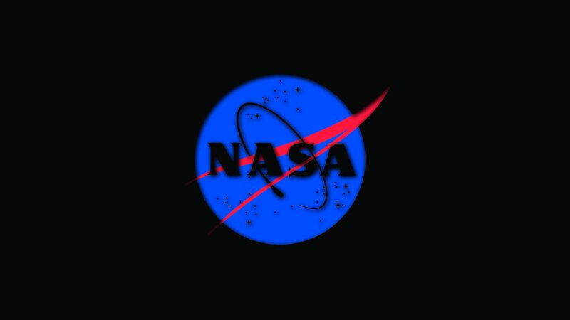 NASA logo on black background